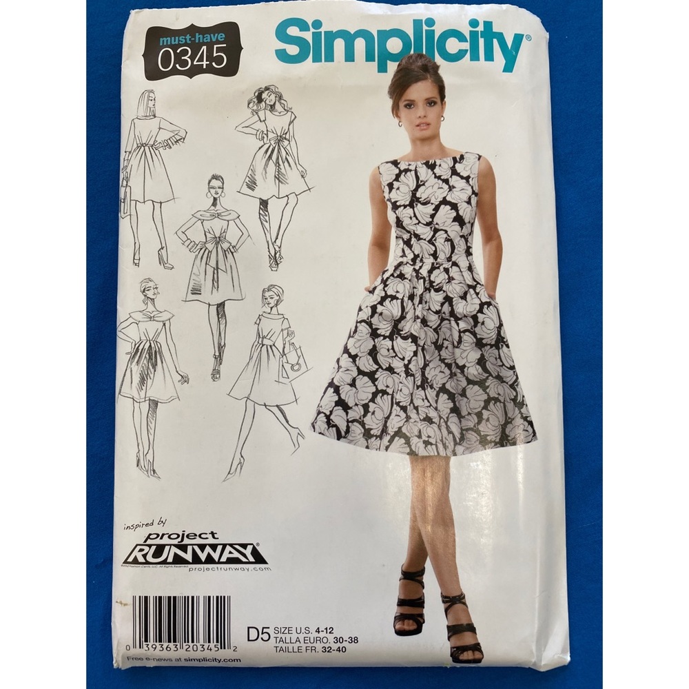 Simplicity pattern 0345 Complete and Uncut Sz 4-12
